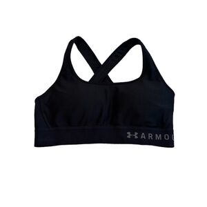 Under Armour Women's Mid Crossback Sports Bra Black